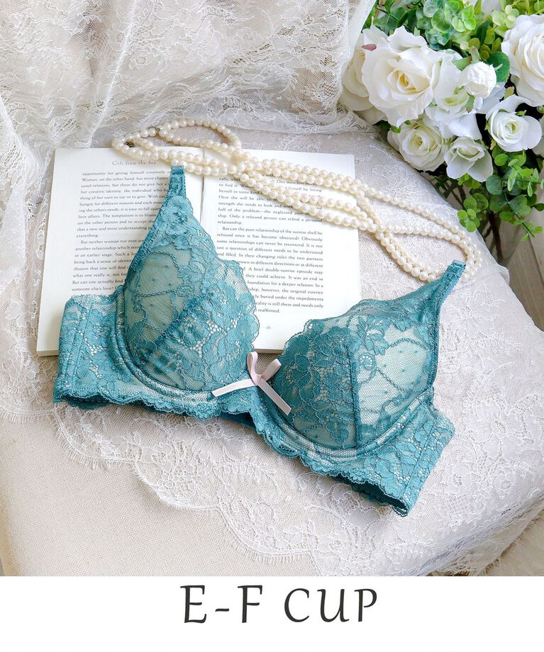 Risa Magli「ノーラ ブラジャー（E-F）＜スウィートリッチ＞」|インナー|グリーン(022)