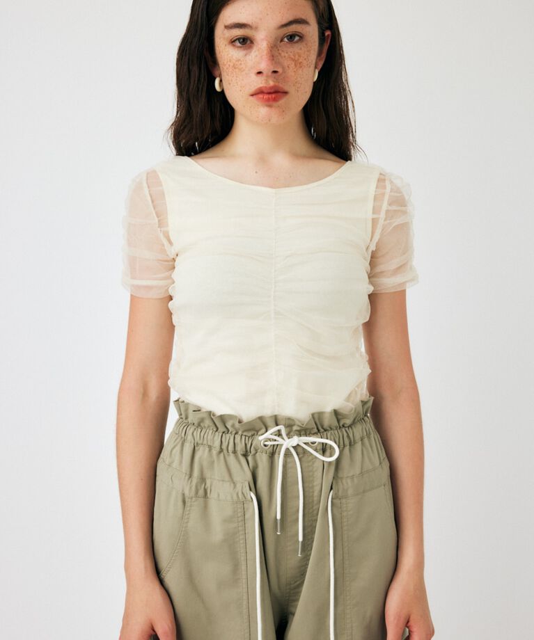 MOUSSY「CUT TULLE トップス」|Tシャツ・カットソー|