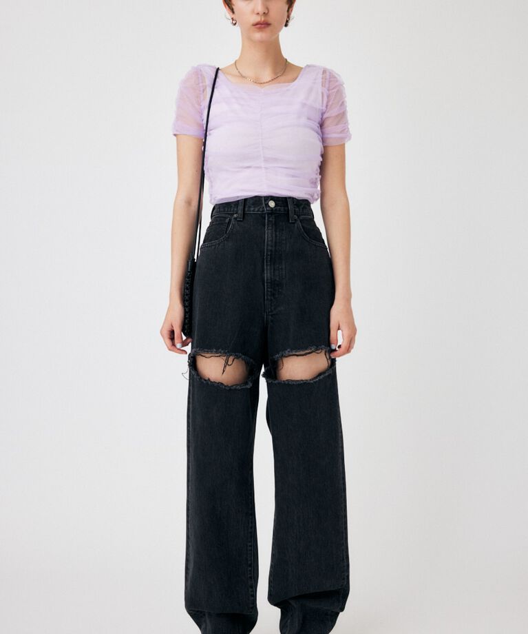 MOUSSY「CUT TULLE トップス」|Tシャツ・カットソー|