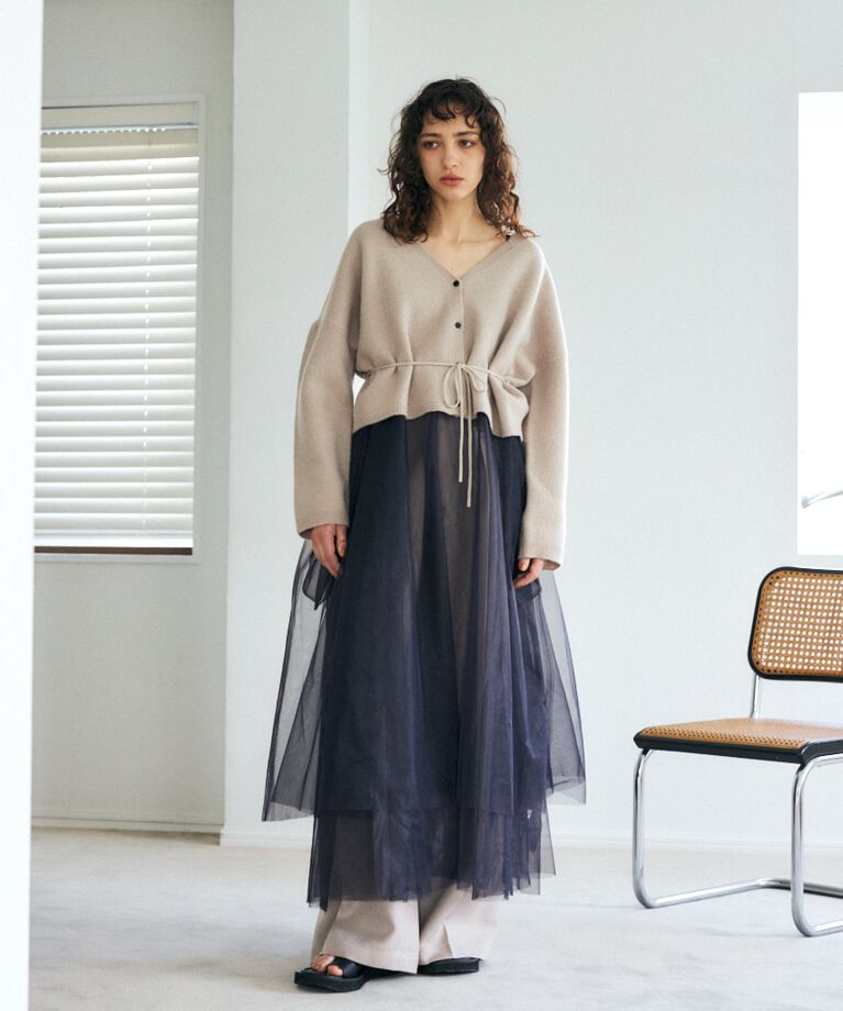 MOUSSY「チュール A LINE ドレス」|ワンピース|