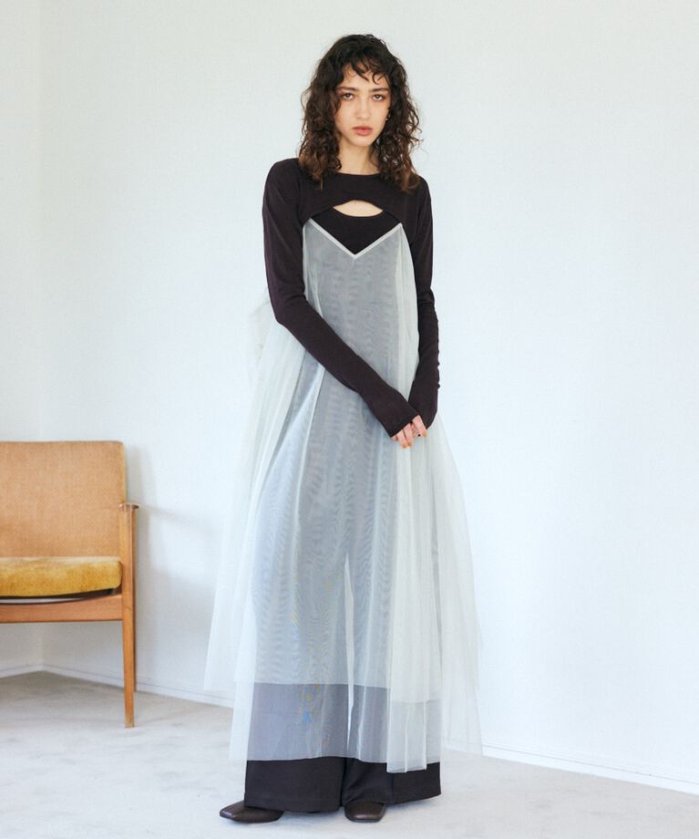 MOUSSY「チュール A LINE ドレス」|ワンピース|