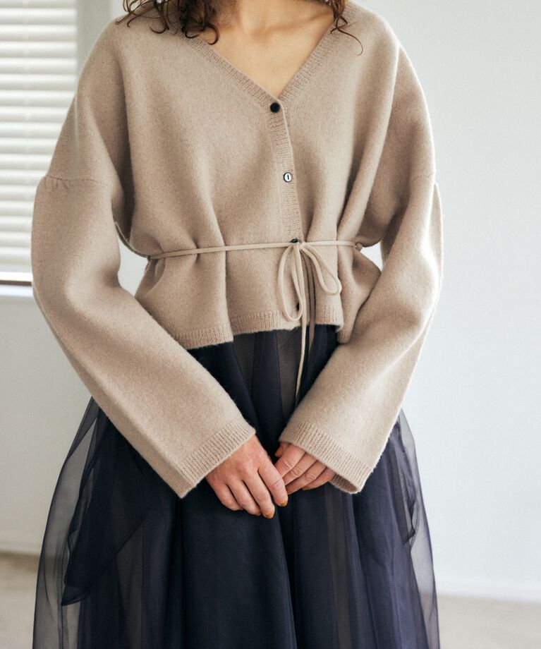 MOUSSY「WAIST TIE カーディガン」|カーディガン|