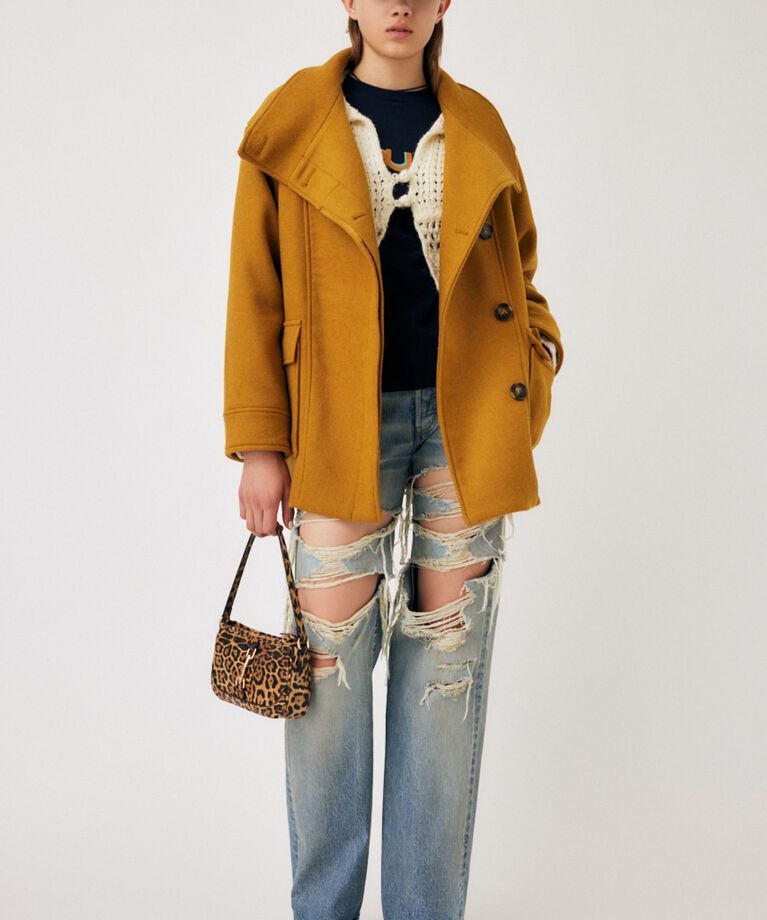 MOUSSY「STAND COLLAR MIDDLE コート」|その他|YEL