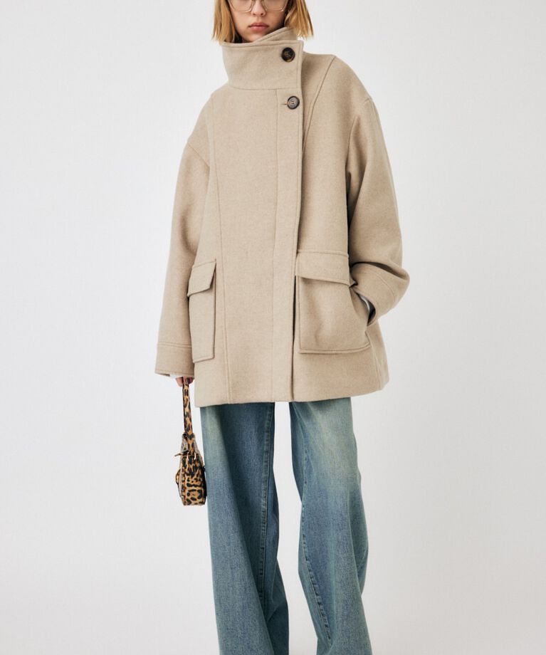 MOUSSY「STAND COLLAR MIDDLE コート」|その他|L/BEG1
