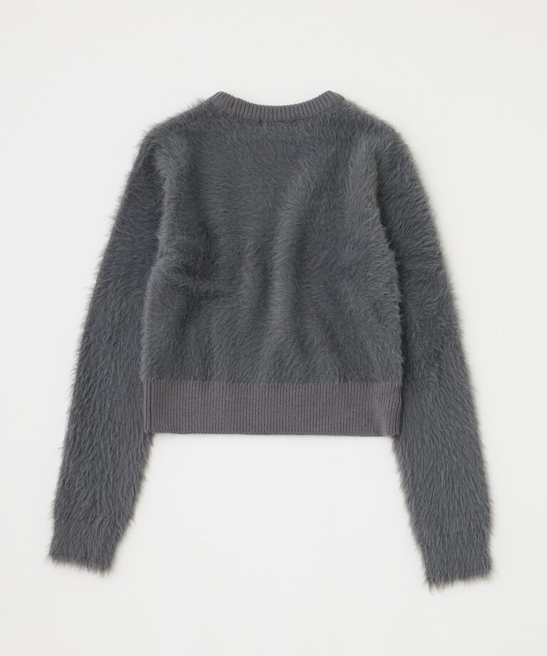 MOUSSY「CROPPED SHAGGY KNIT トップス」|ニット・セーター|
