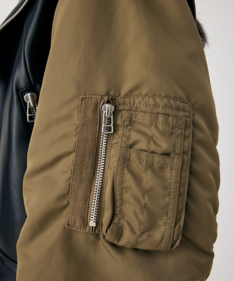 MOUSSY「FAUX LEATHER DETACHABLE ジャケット」|その他|