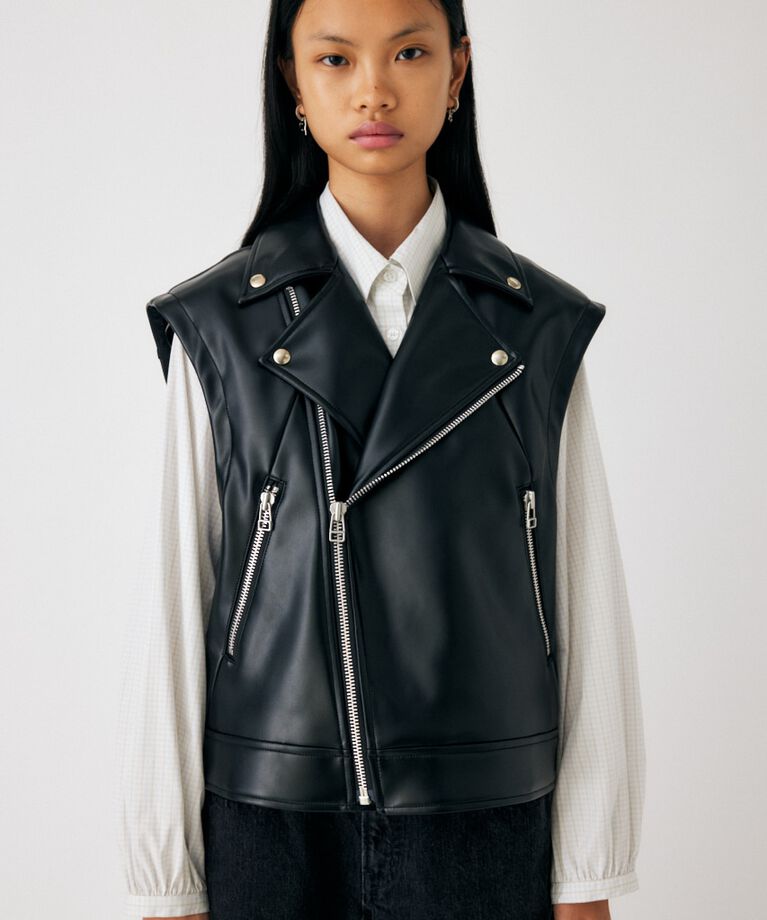 MOUSSY「FAUX LEATHER DETACHABLE ジャケット」|その他|