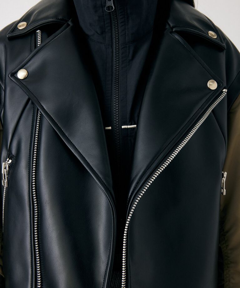 MOUSSY「FAUX LEATHER DETACHABLE ジャケット」|その他|