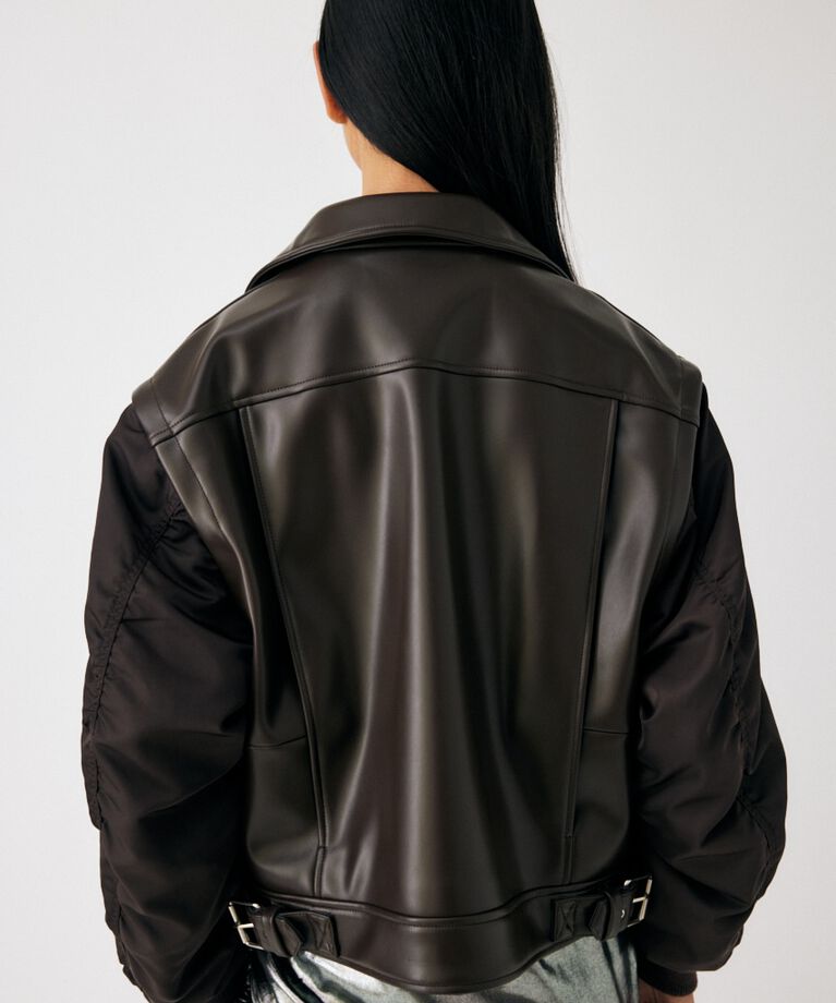 MOUSSY「FAUX LEATHER DETACHABLE ジャケット」|その他|