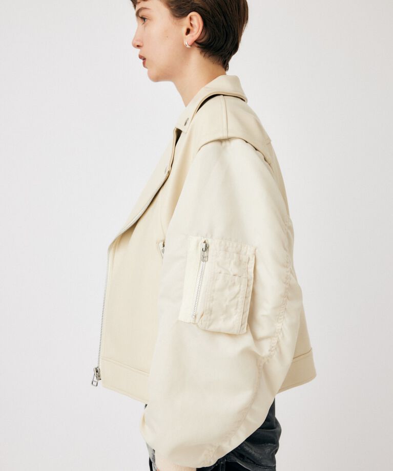 MOUSSY「FAUX LEATHER DETACHABLE ジャケット」|その他|
