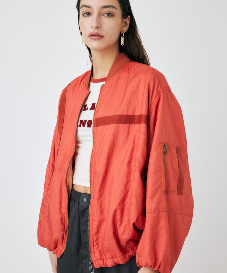 MOUSSY「BOMBER LIGHT ジャケット」|ブルゾン・スタジャン|L/ORG1