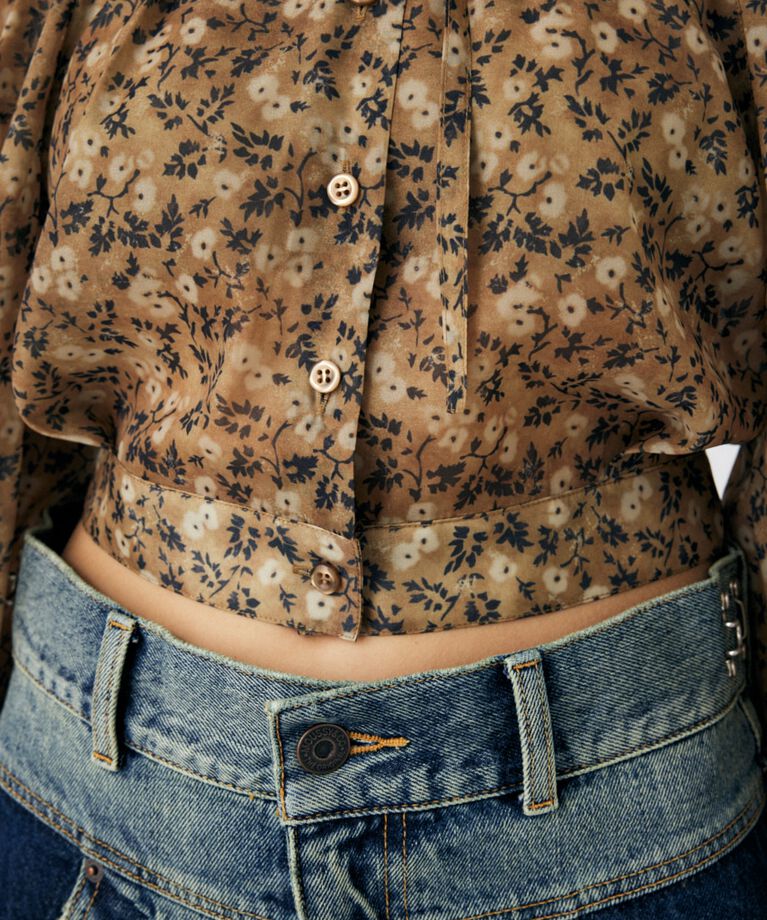 MOUSSY「SHEER TUCK SLEEVE ブラウス」|シャツ・ブラウス|