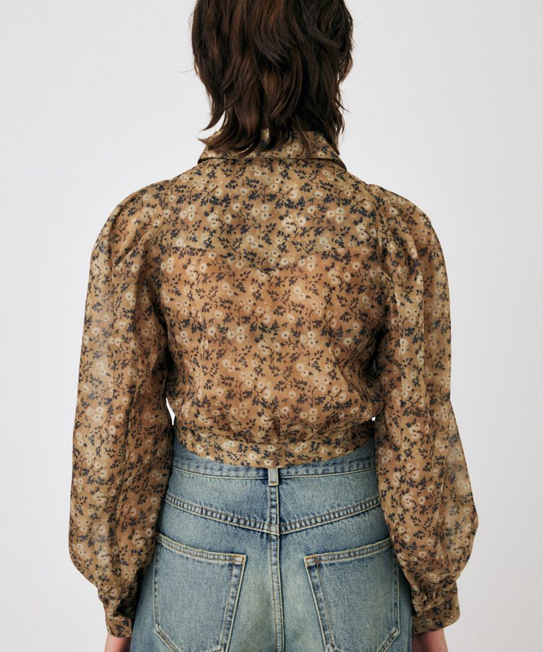 MOUSSY「SHEER TUCK SLEEVE ブラウス」|シャツ・ブラウス|