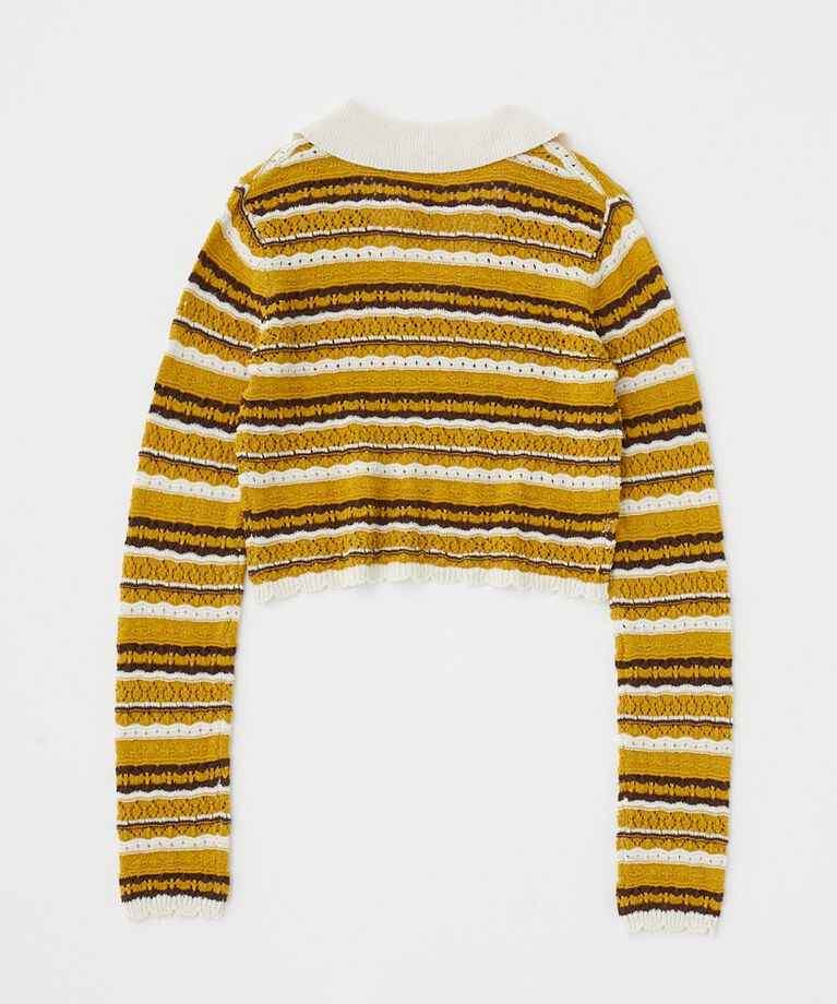 MOUSSY「CROCHET SHIRT ニット」|ニット・セーター|