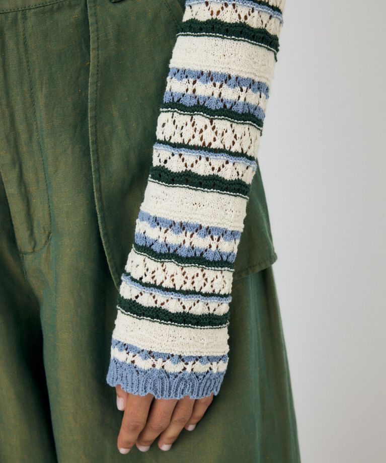 MOUSSY「CROCHET SHIRT ニット」|ニット・セーター|