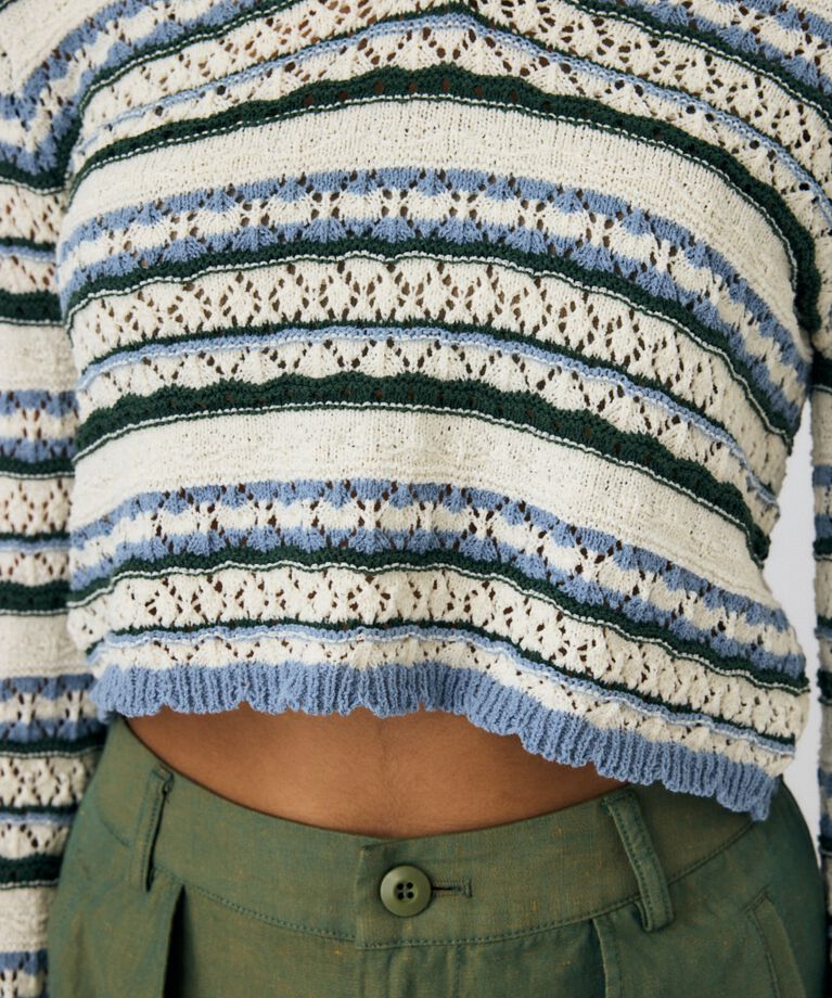 MOUSSY「CROCHET SHIRT ニット」|ニット・セーター|