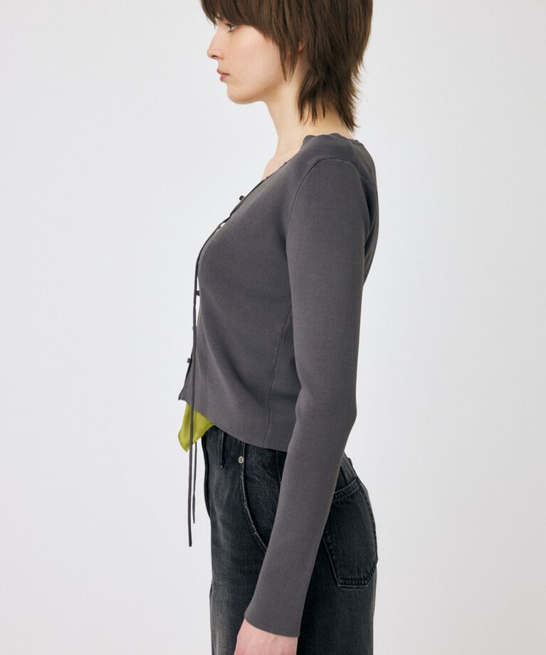 MOUSSY「LOOP ACCENT KNIT カーディガン」|カーディガン|