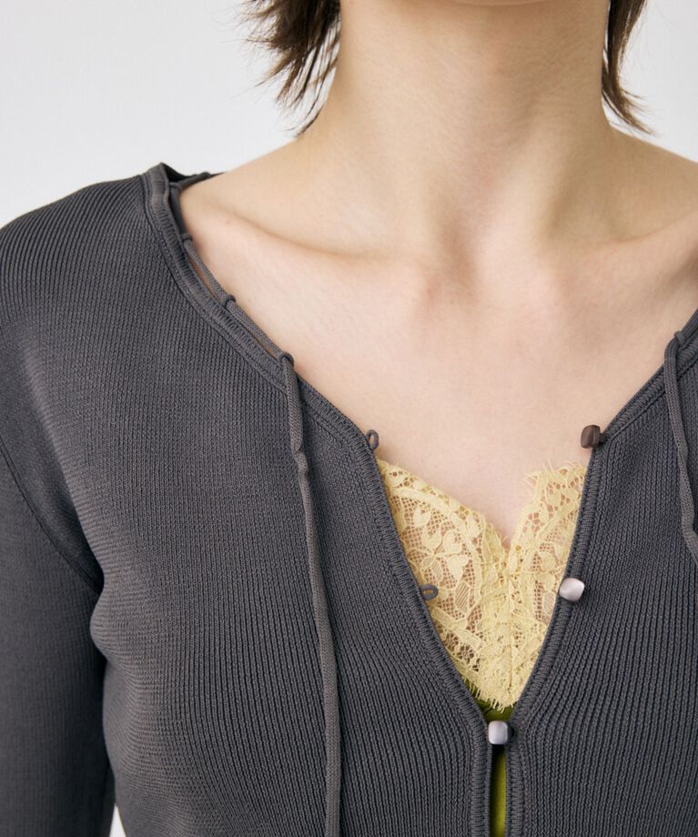 MOUSSY「LOOP ACCENT KNIT カーディガン」|カーディガン|