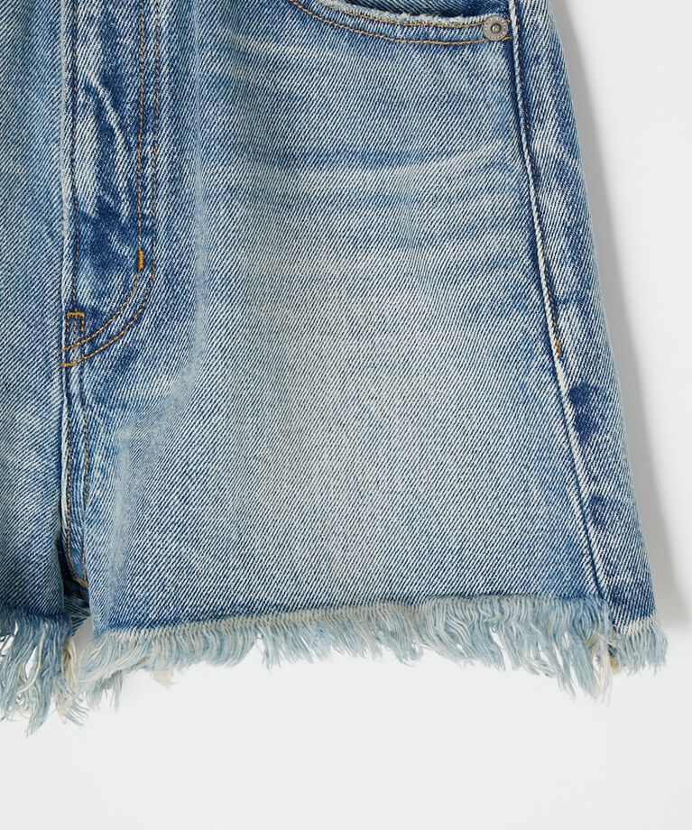 MOUSSY「HW CUT OFF ショートパンツ」|デニム|