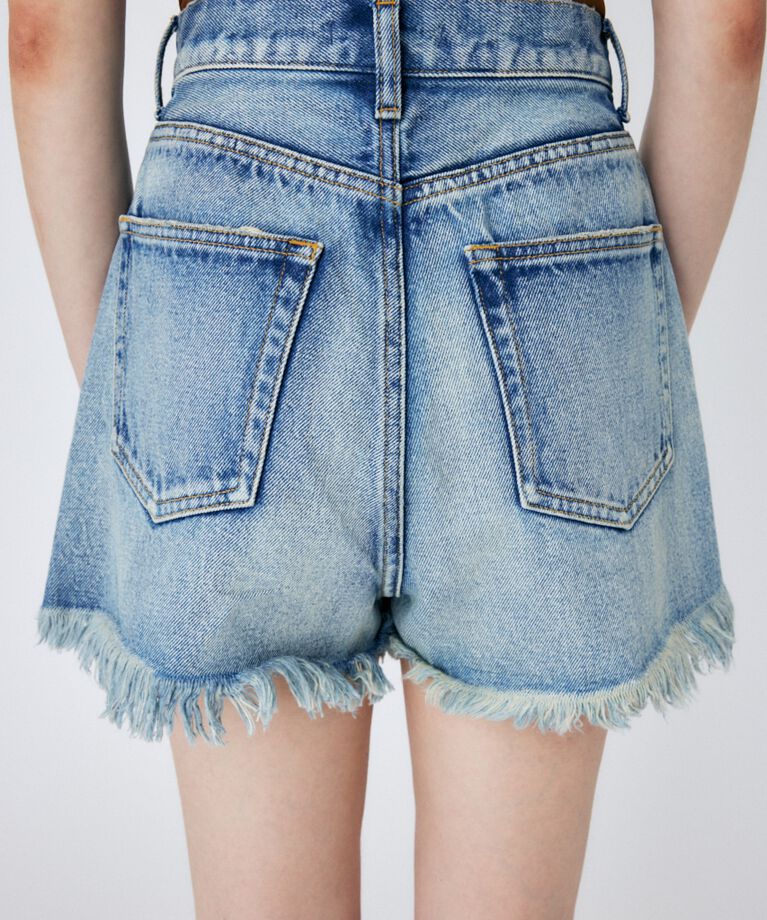 MOUSSY「HW CUT OFF ショートパンツ」|デニム|