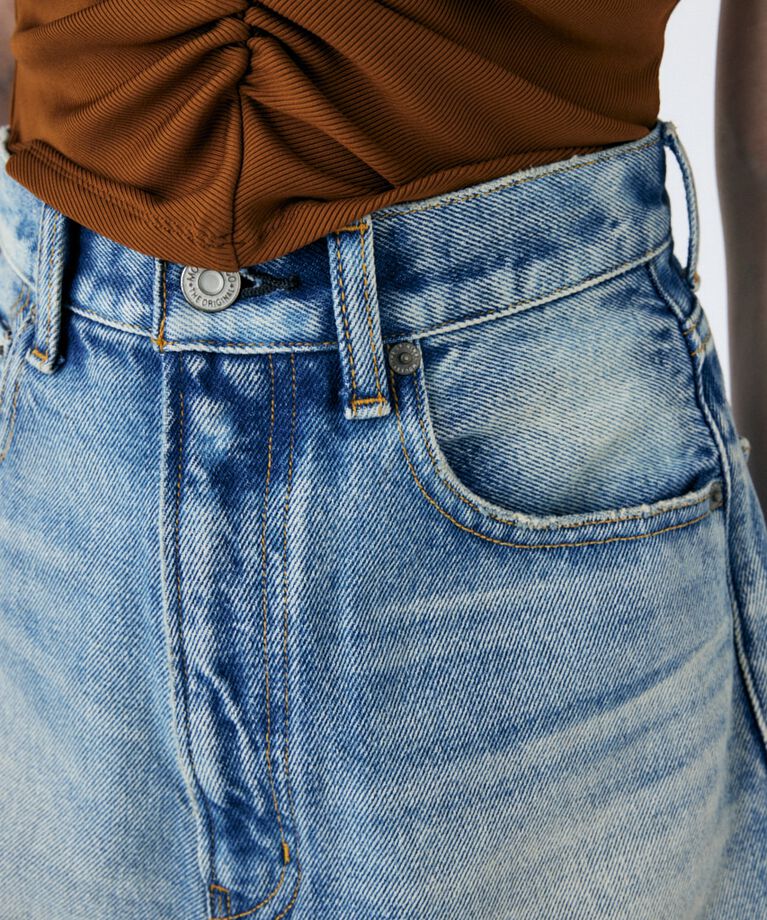 MOUSSY「HW CUT OFF ショートパンツ」|デニム|