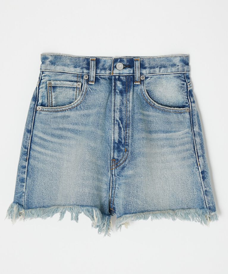 MOUSSY「HW CUT OFF ショートパンツ」|デニム|
