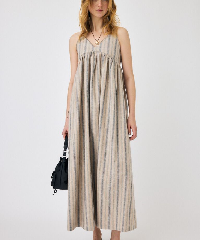 MOUSSY「SHADOW STRIPE キャミドレス」|ワンピース|BEG