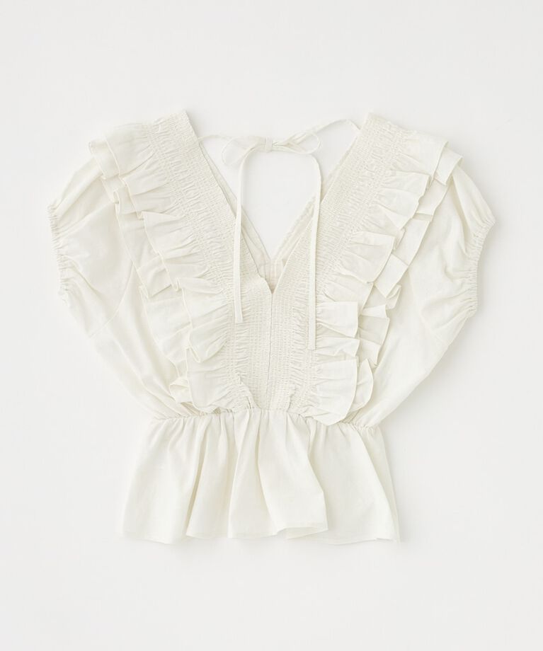 MOUSSY「SHOULDER フリルブラウス」|シャツ・ブラウス|