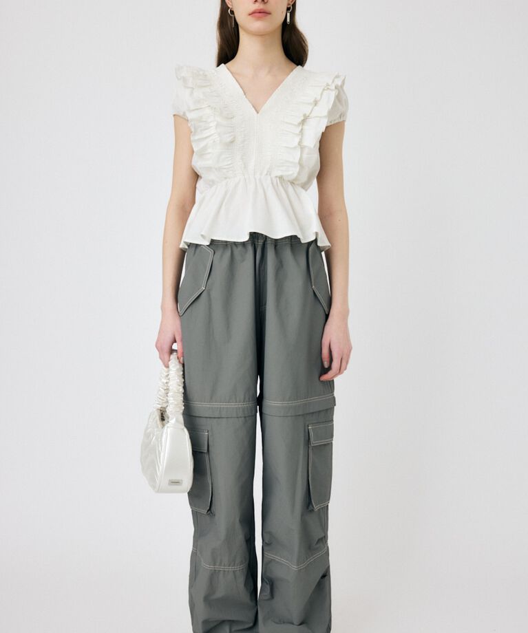 MOUSSY「SHOULDER フリルブラウス」|シャツ・ブラウス|