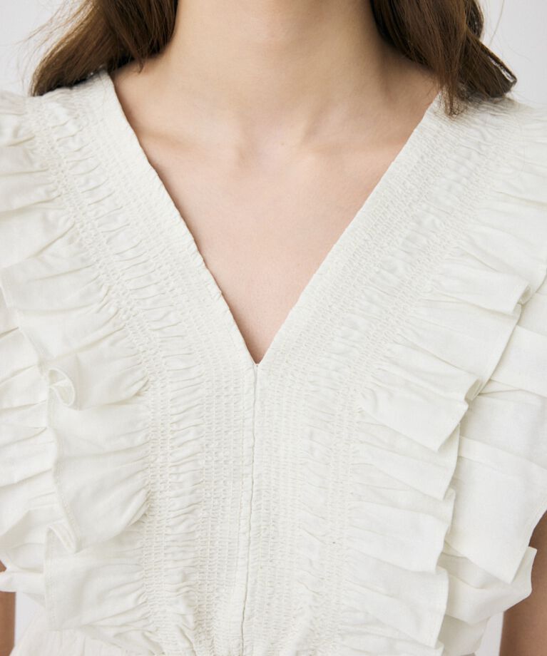 MOUSSY「SHOULDER フリルブラウス」|シャツ・ブラウス|