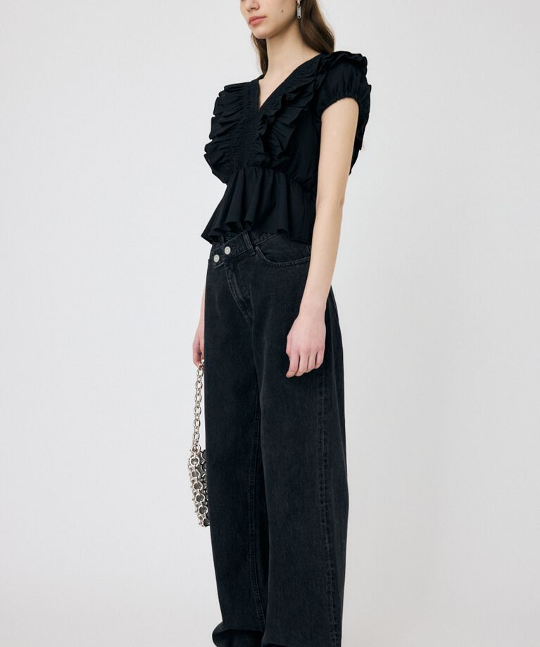 MOUSSY「SHOULDER フリルブラウス」|シャツ・ブラウス|