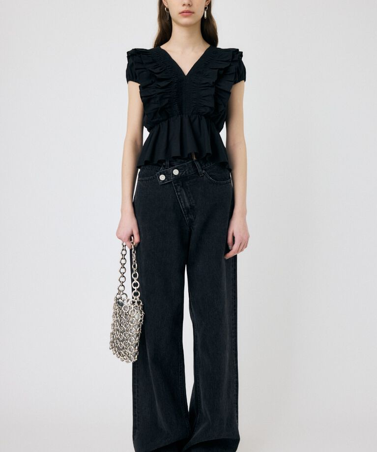 MOUSSY「SHOULDER フリルブラウス」|シャツ・ブラウス|