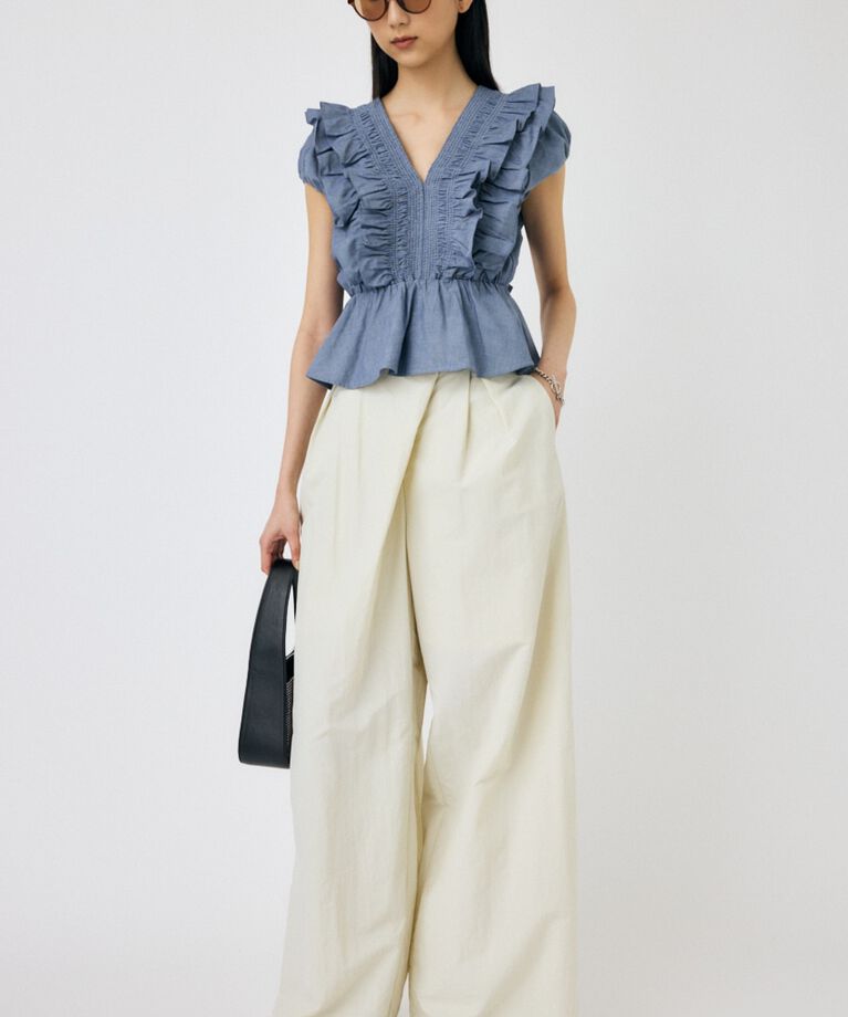 MOUSSY「SHOULDER フリルブラウス」|シャツ・ブラウス|