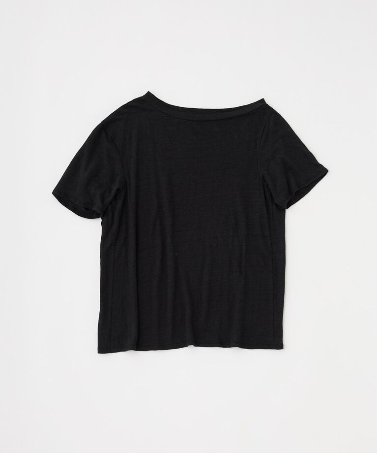 MOUSSY「吸湿､速乾性のある麻のｶｯﾄｿｰと透け感のあるｷｬﾐｿｰﾙの重ね着 」|Tシャツ・カットソー|