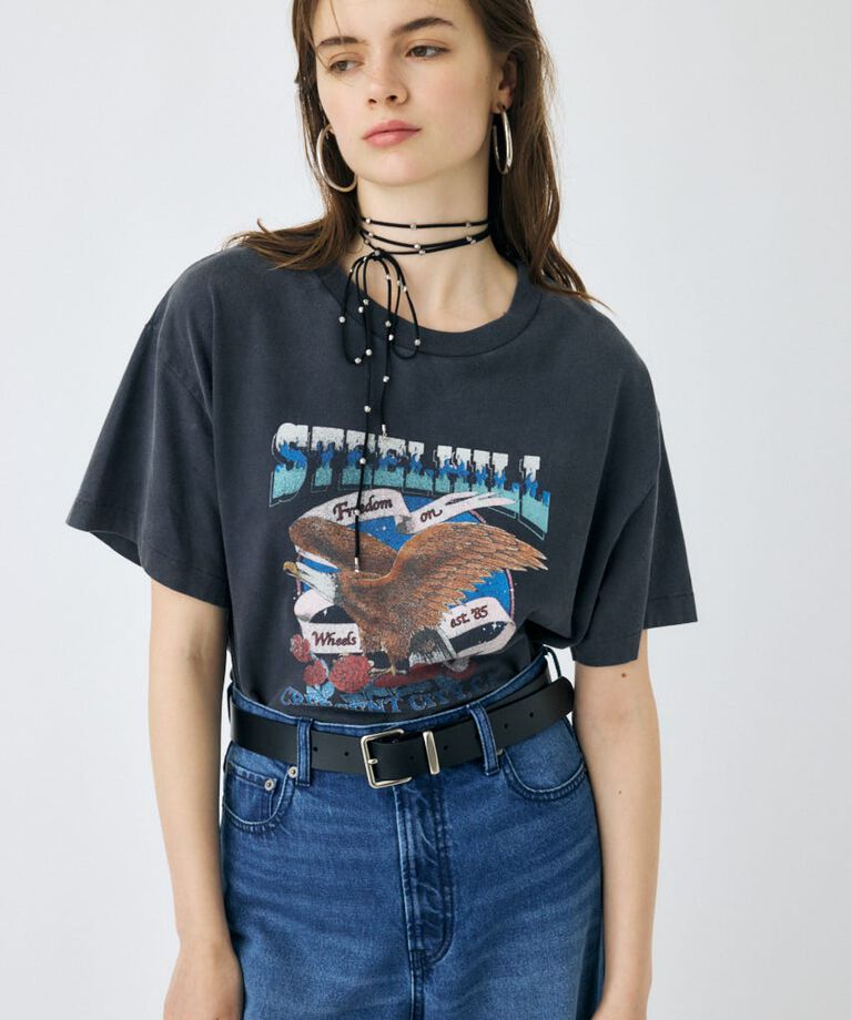 MOUSSY「CA MOTORSHOP Tシャツ」|Tシャツ・カットソー|L/BLK1