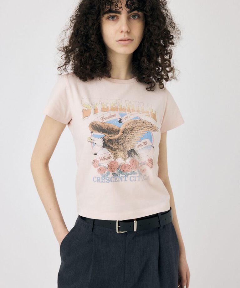 MOUSSY「CA MOTORSHOP Tシャツ」|Tシャツ・カットソー|L/PNK1