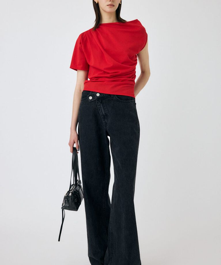 MOUSSY「ONE SHOULDER シアー TEE」|Tシャツ・カットソー|