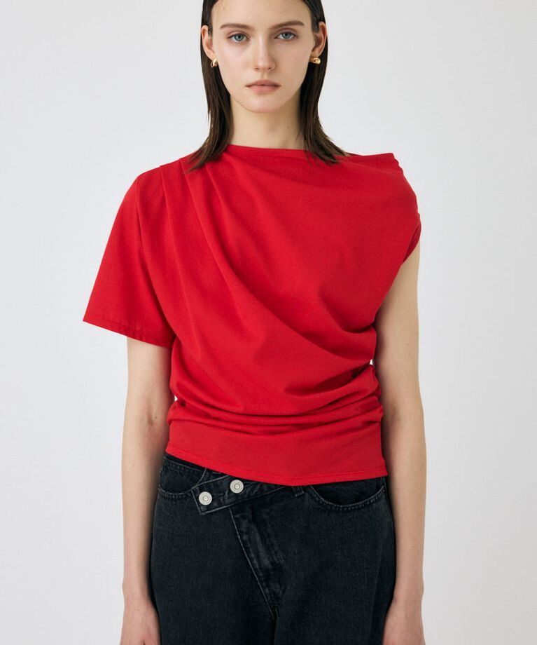 MOUSSY「ONE SHOULDER シアー TEE」|Tシャツ・カットソー|