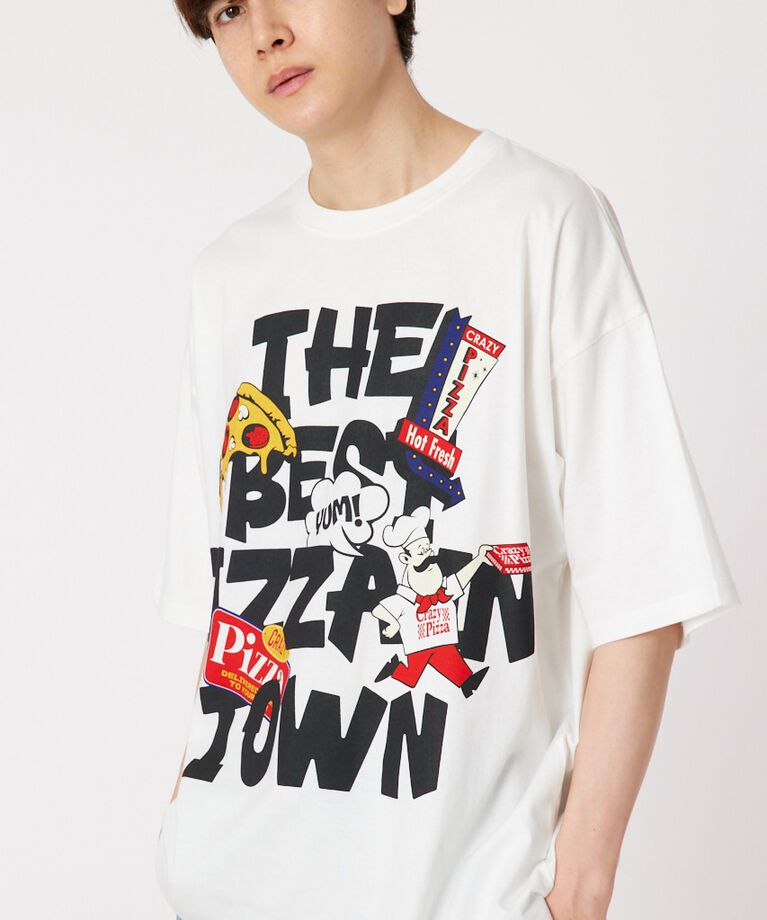 RODEO CROWNS「PIZZA TOWN Tシャツ」|Tシャツ・カットソー|WHT