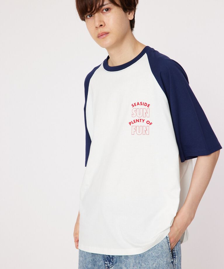 RODEO CROWNS「NJラグラン Tシャツ」|Tシャツ・カットソー|M/NVY7