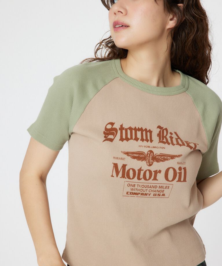 RODEO CROWNS「Riderラグランリブ Tシャツ」|Tシャツ・カットソー|