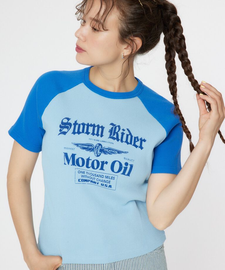 RODEO CROWNS「Riderラグランリブ Tシャツ」|Tシャツ・カットソー|