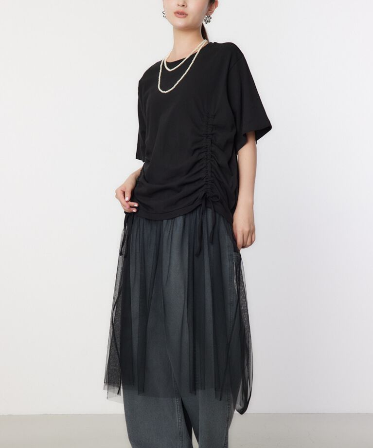 RODEO CROWNS「チュールドッキングワンピース」|ワンピース|BLK