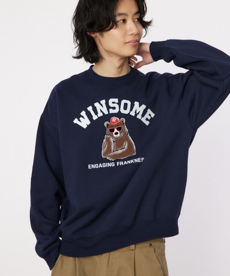 RODEO CROWNS「winsome bear スウェット」|パーカー|NVY