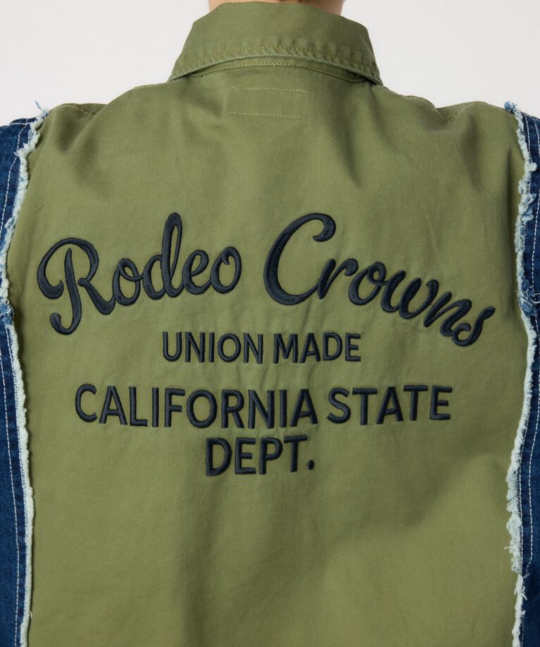 RODEO CROWNS「デニムドッキングミリタリールーズシャツ」|シャツ・ブラウス|