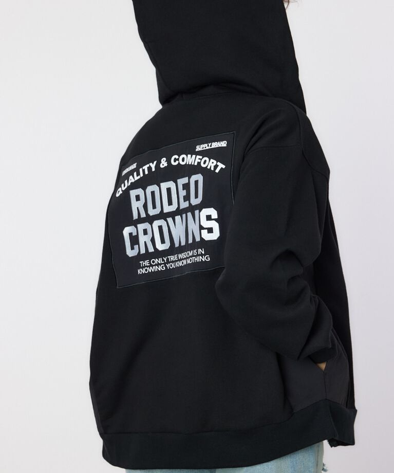 RODEO CROWNS「ナイロンアップリケロゴZIPパーカー」|パーカー|