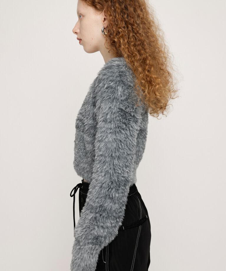 SLY「MINKY CROPPED COMPACT カーディガン」|カーディガン|