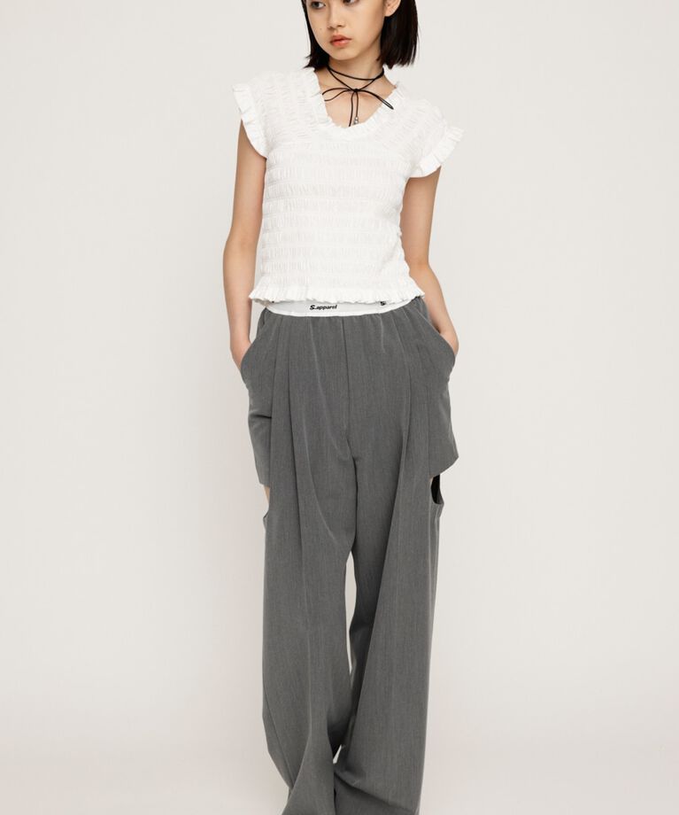 SLY「2WAY SHIRRING BUSTIER トップス」|タンクトップ|