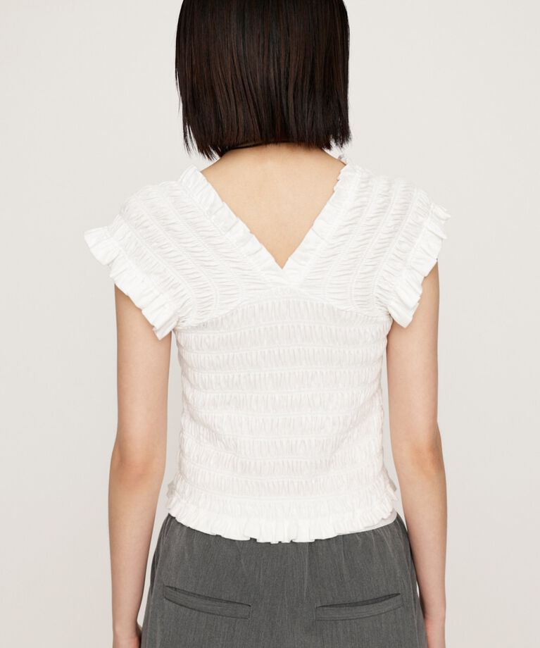 SLY「2WAY SHIRRING BUSTIER トップス」|タンクトップ|