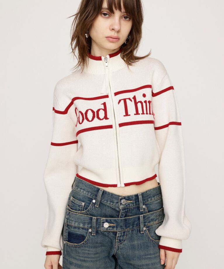 SLY「LINE LOGO ZIP カーディガン」|カーディガン|IVOY3